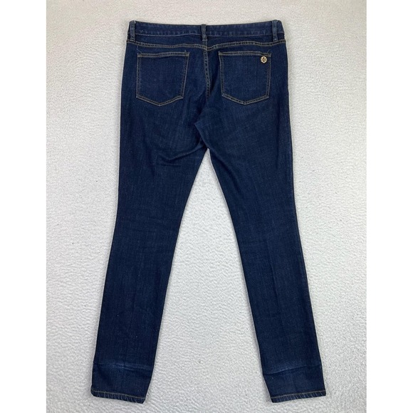 Tory Burch Super Skinny Jeans Womens 32 (Fits 35x34) Blue Stretch Denim - Picture 2 of 12